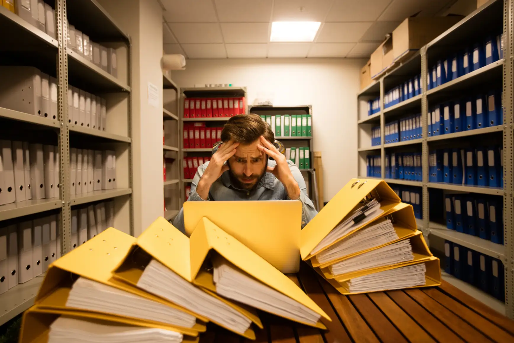 filing cabinets audit stress stressed professional